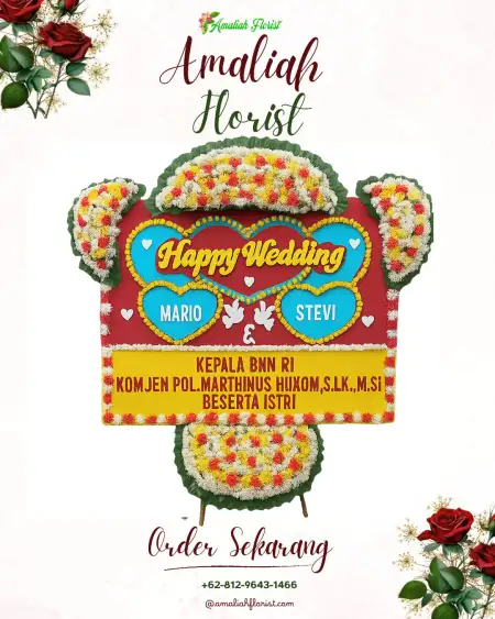 Papan Bunga Pernikahan Sawitan